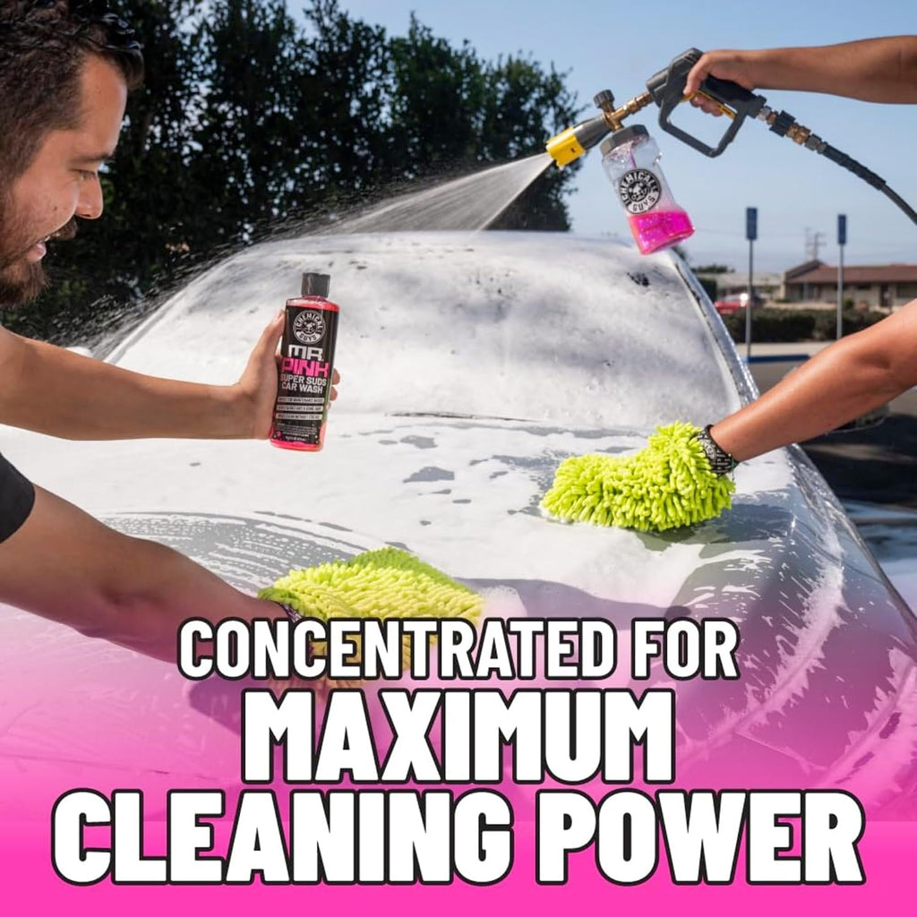 Mr. Pink Car Wash Soap, Foam Cannon & Bucket Wash, 128 oz | Thick foaming suds lift dirt and grime in foam cannons