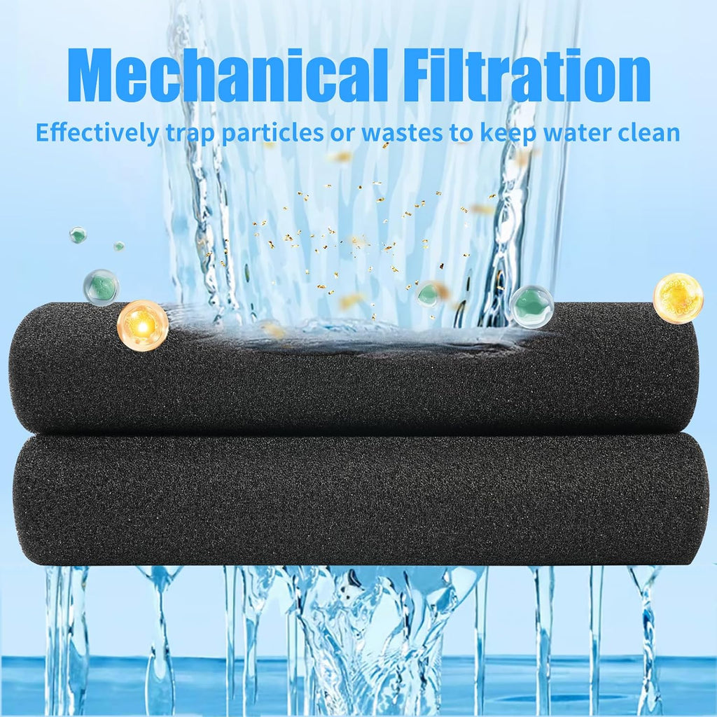 Aquarium Bio Sponge Filter Media Pad 36" x 12" x 1" / 72" x 12" x 1" Open Cell Foam Sheet Cut-to-Fit for Fish Tank