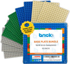 10-Pack 16x16 Baseplates, 5x5 Building Plates for Creative Play