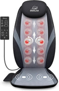 2026 Upgraded Shiatsu Roller Back Massager with Heat Massage Chair Pad Kneading Back Massager for Pain Relief Deep