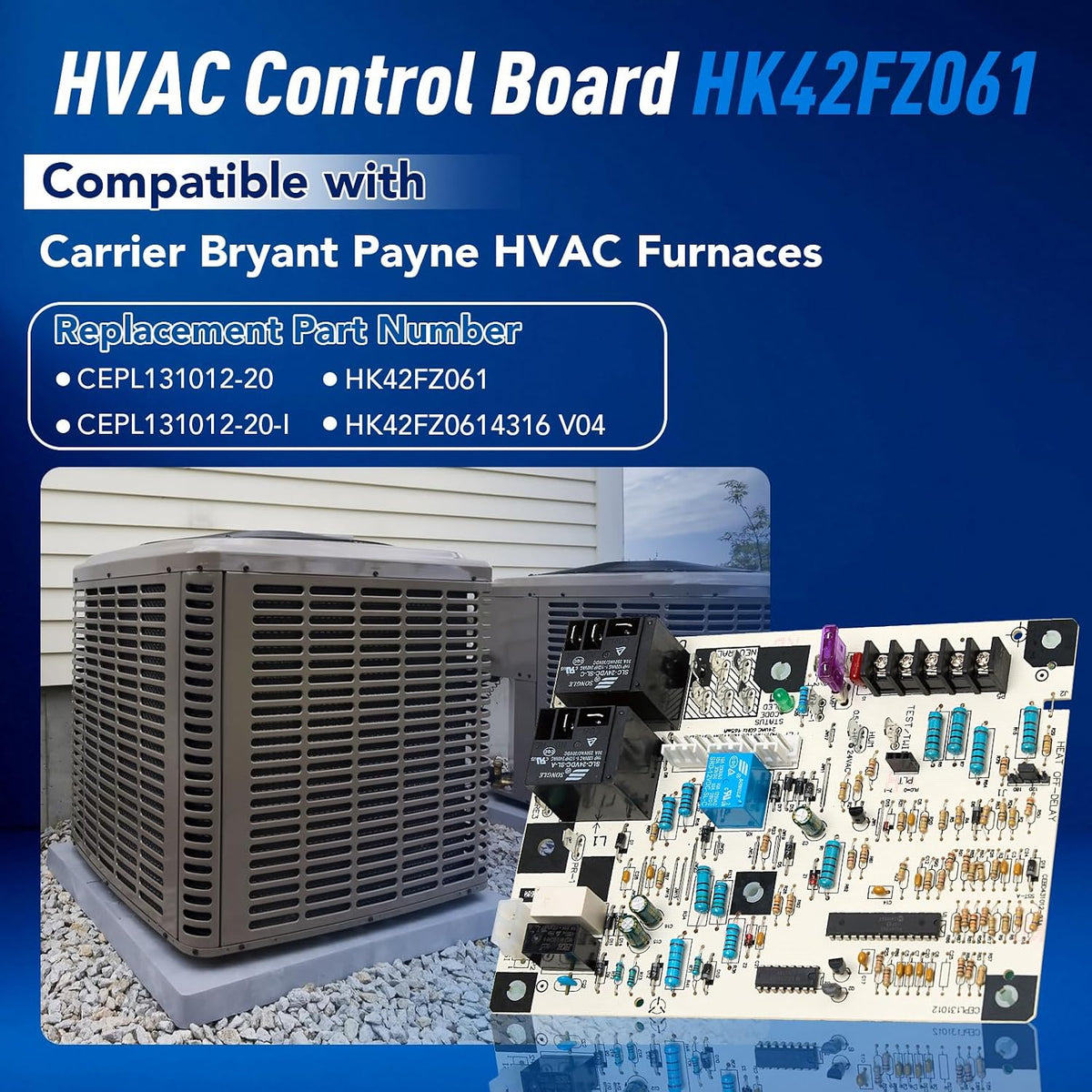 HK42FZ061 Control Board Replacement for Carrier Bryant Payne HVAC Furnaces