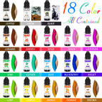 Epoxy Resin Pigment - 18 Colors Epoxy UV Resin Dye Liquid Transparent for UV Glue Coloring, DIY Jewelry Making