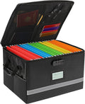 File Organizer, Fireproof File Box with Lids, Important Document Organizer Box with Lock, Portable File Folder