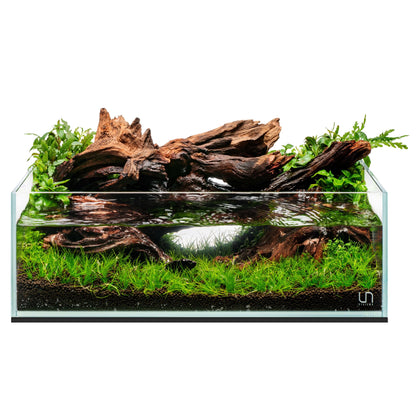 Ultra Clear Rimless Aquarium - Low Iron Glass Fish Tank with 45° Mitered Edges, 5mm-12mm Thick, Leveling Mat Included