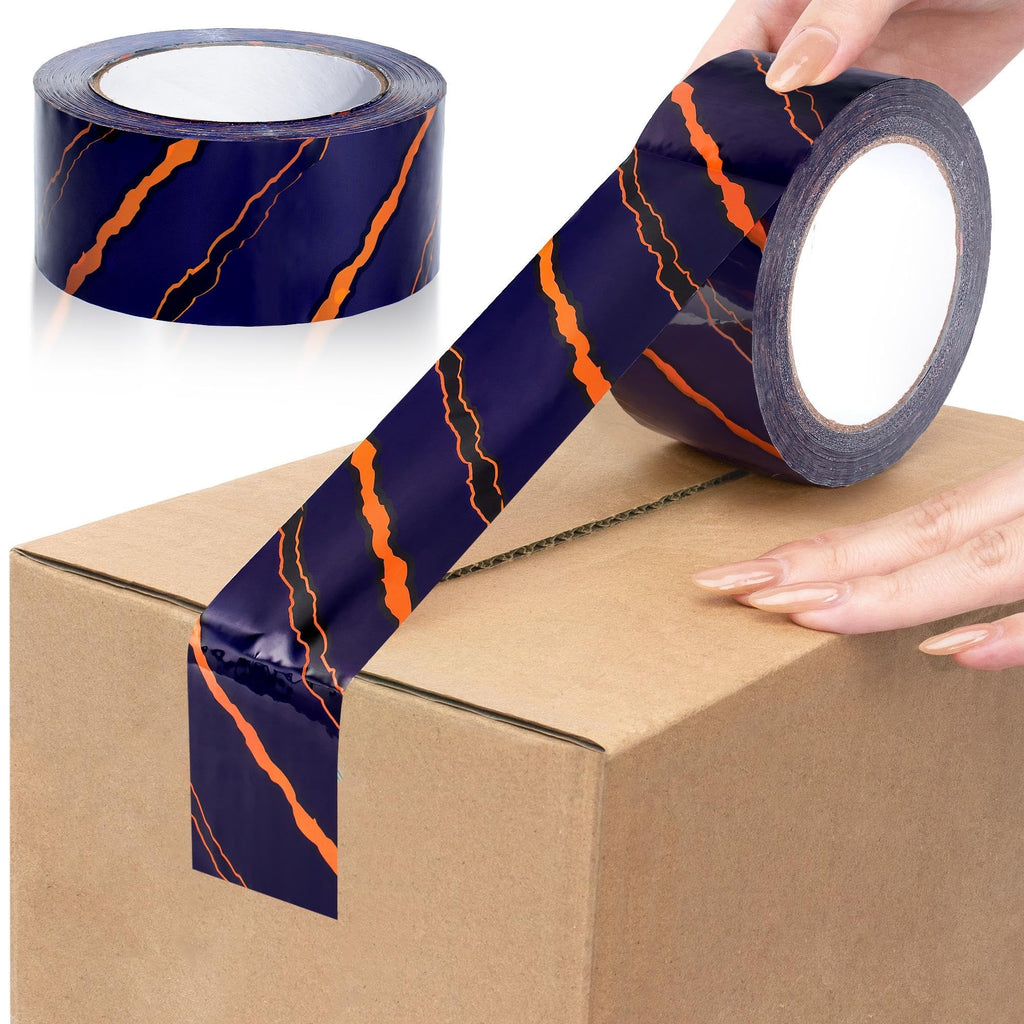 Halloween Packaging Tape for Boxes Purple Striped Party Decor