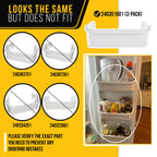 Freezer Door Shelf Bin for Frigidaire GLHS68EGW0 (3-Pack)
