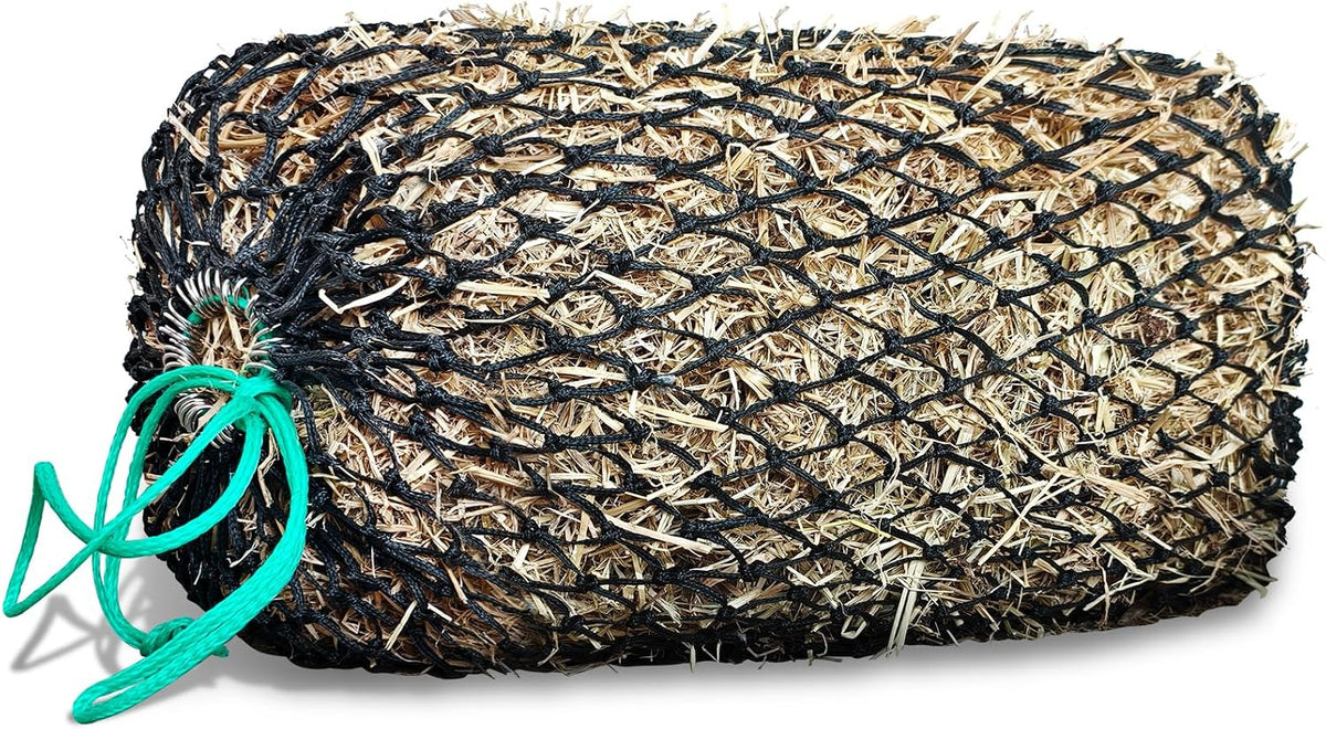 Slow Feed Hay Net, Square Bale PE Horse Hay Net with Drawstring