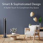 32" Oscillating Tower Fan with Bladeless Design - Black