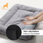 Dog Crate Pad Washable Dog Bed for Crate Medium Cozy Mat 36-Inch Gray