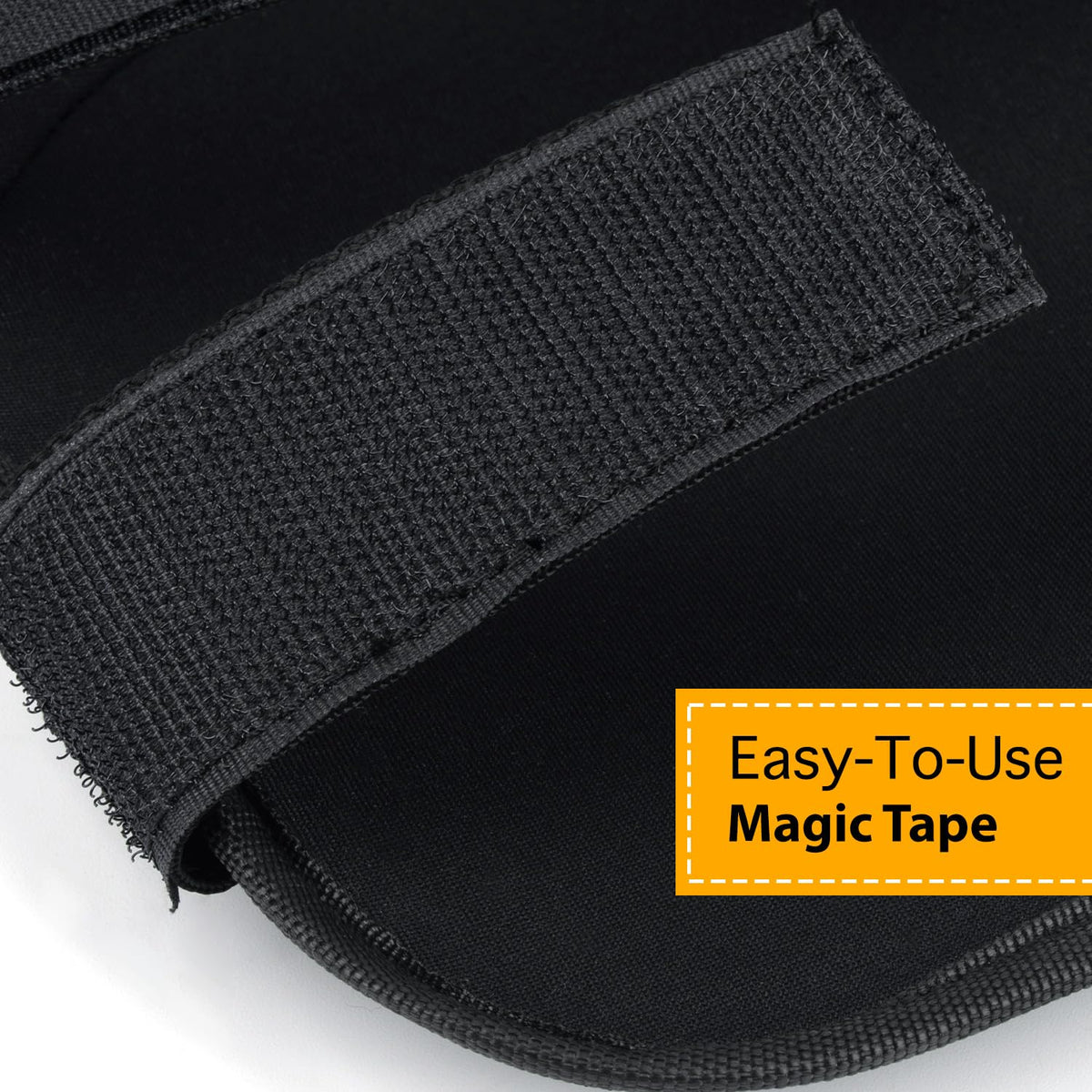 Heavy Duty Knee Pads, Professional Work Gear for Man, Black Fabric, Adjustable Straps