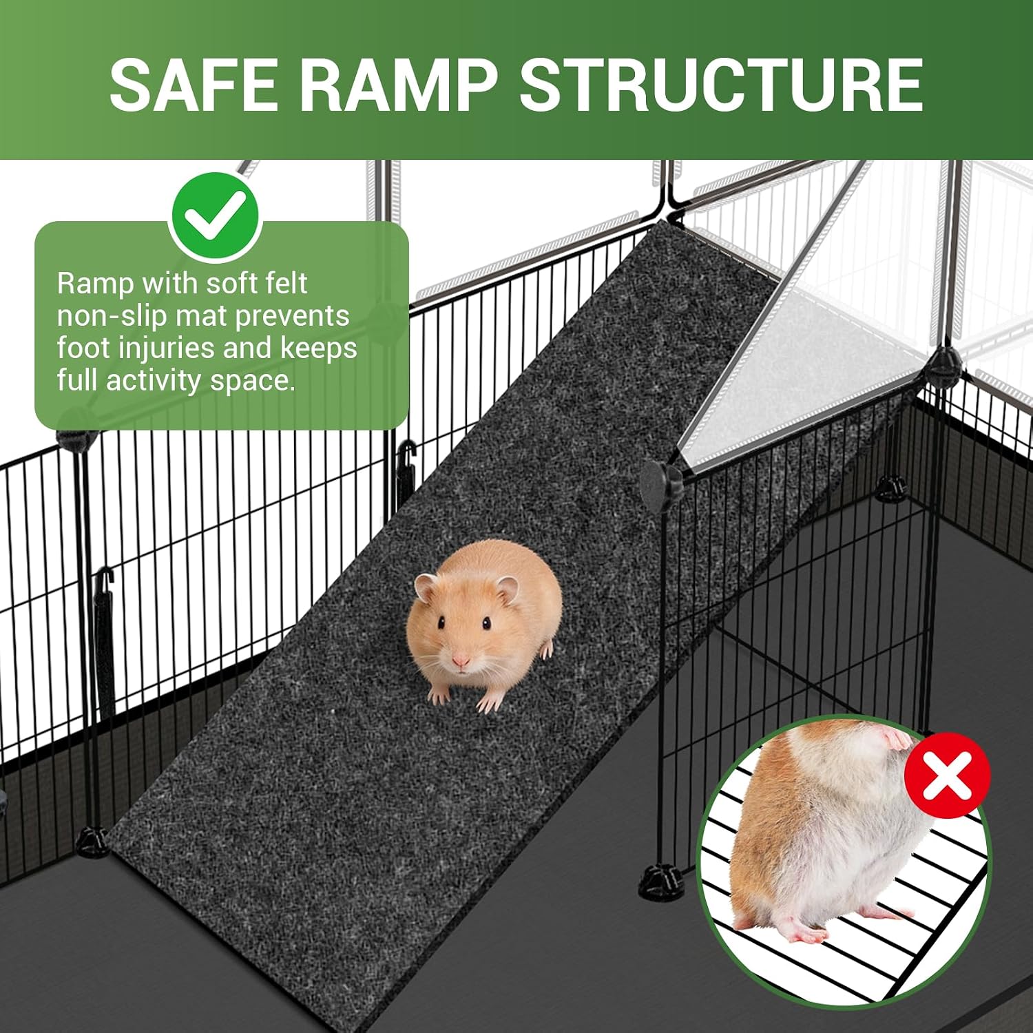 28 Panels Guinea Pig Cages, 48" x 24" x 28" Small Animal Playpen | Portable Metal Rabbit Bunny Cage with Waterproof