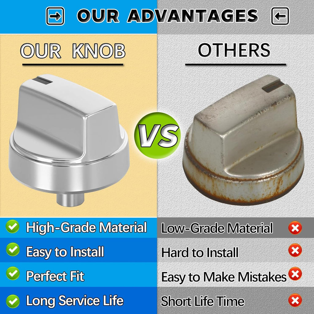 WB03X29354 Compatible with GE Profile Stove Knobs Replacements, Fits Models PGP7036SL1SS PGP7030SL1SS PGP9036SL2SS