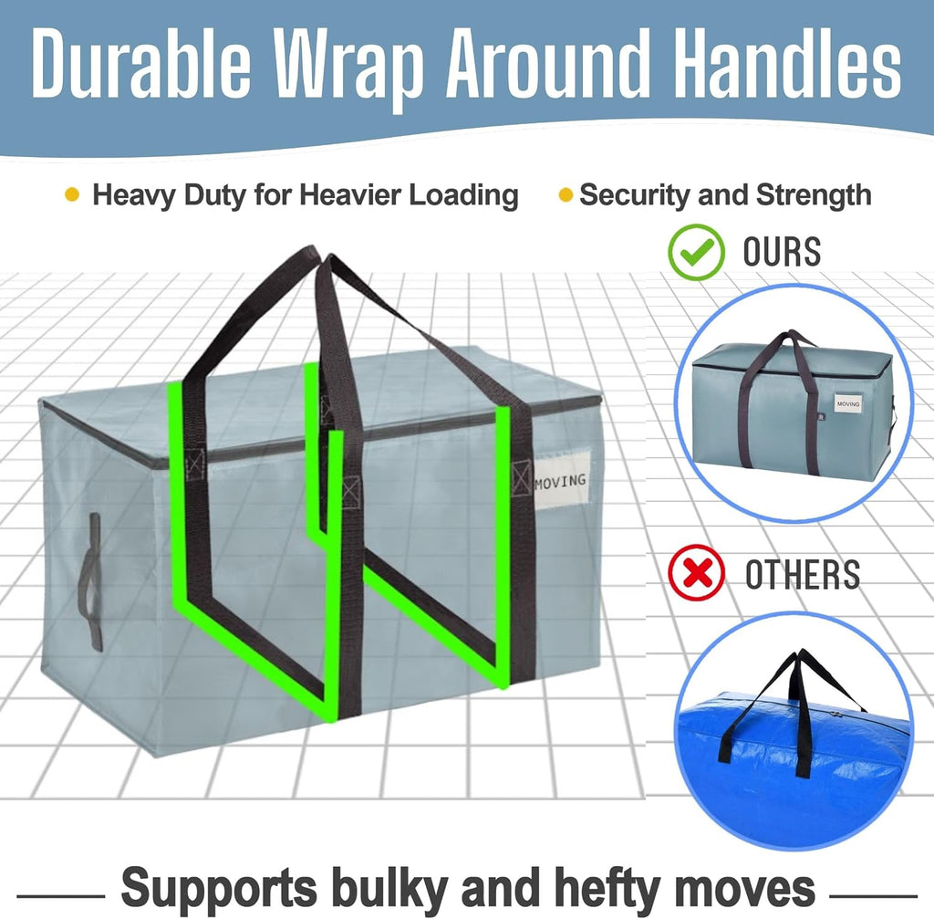 4 Pack Heavy Duty Moving Bags, Extra Large Moving Boxes Alternative