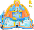 Large Inflatable Water Park,16x13x8 FT Water Bounce House with Dual Slides | Blow Up Water Slide with Bounce Area