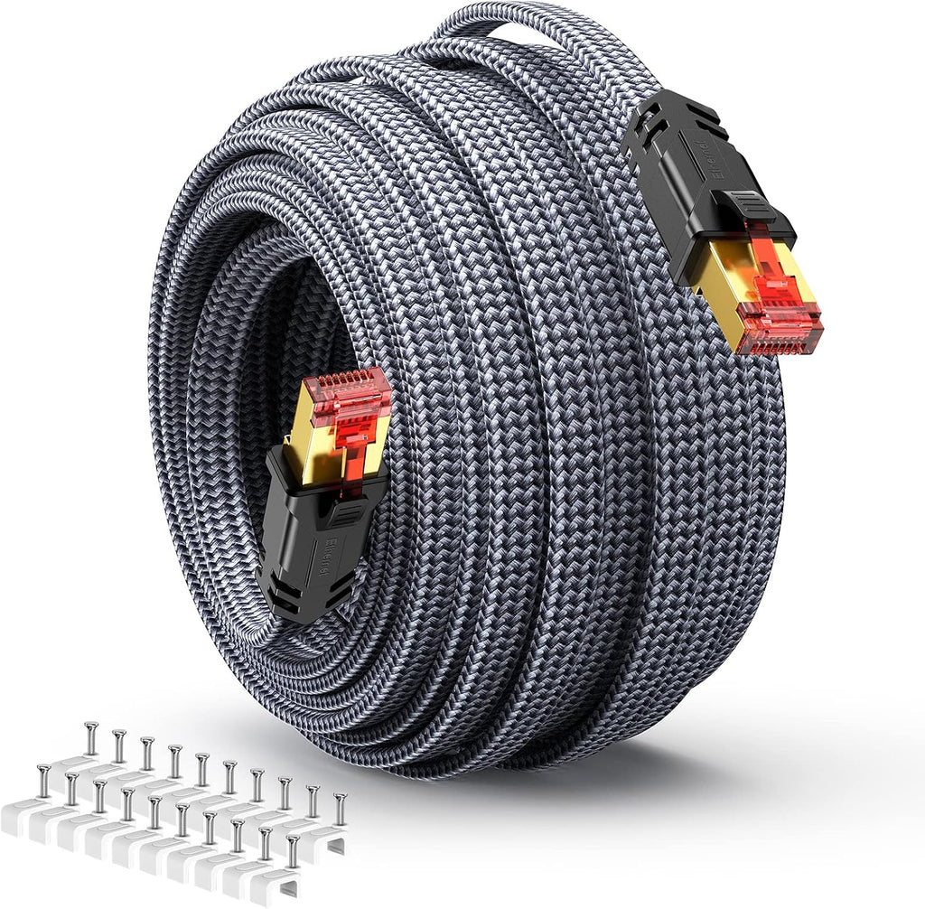 Cat 8 Ethernet Cable 50 FT 40Gbps 2000Mhz for Router | Cat8 Cat7 Cat6 Cat5 Supports, High Speed Internet& LAN&