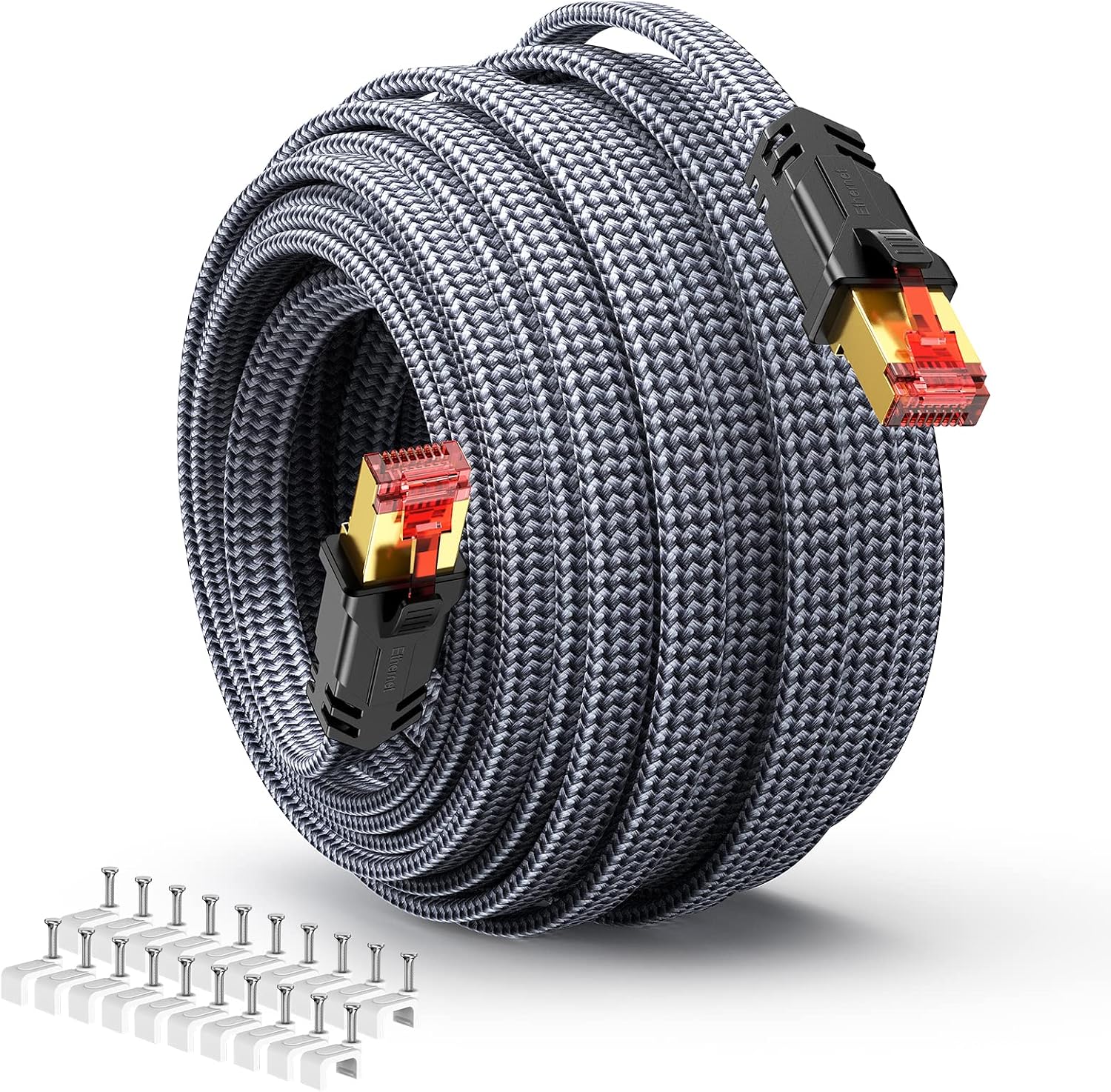 Cat 8 Ethernet Cable 50 FT 40Gbps 2000Mhz for Router | Cat8 Cat7 Cat6 Cat5 Supports, High Speed Internet& LAN&