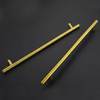 Brushed Brass Cabinet Handles, 5 Pack Drawer Pulls, 10 in