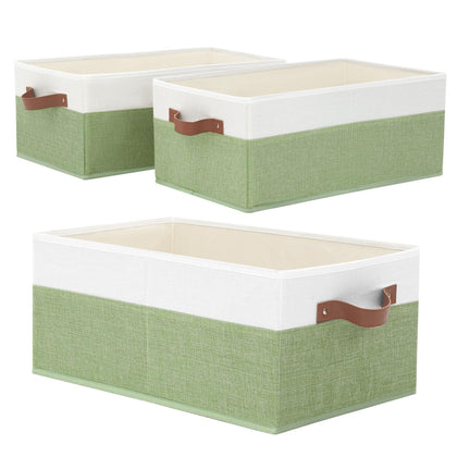 3 Pack Large Capacity Storage Bins Closet Organizer for Shelves