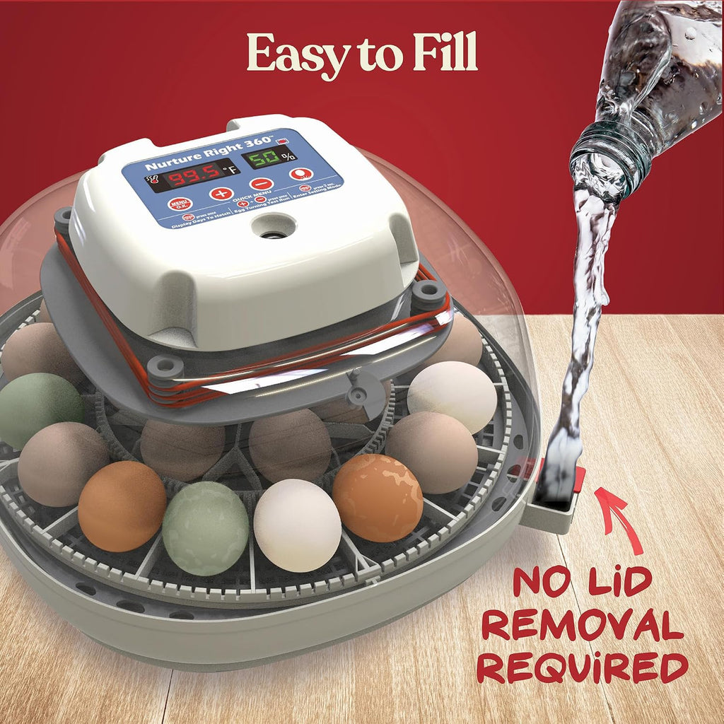 Nurture Right Egg Incubator with Auto Turner, Holds 22 Eggs
