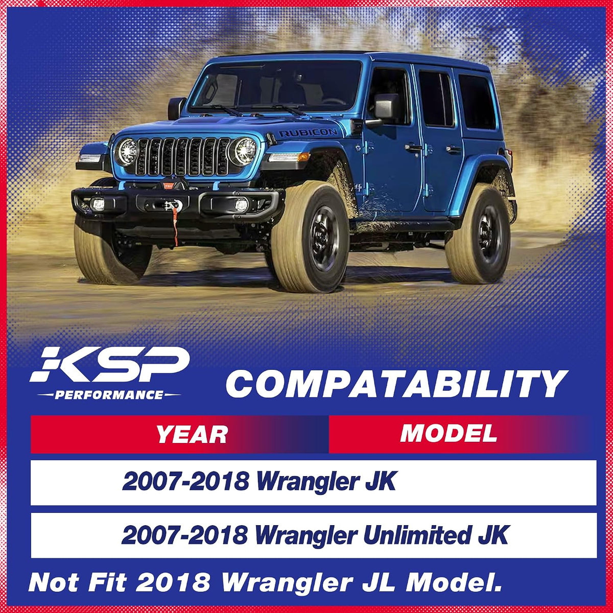 KSP 3"Front+3"Rear Full Suspension Jeep Lift Kits for 2007-2018 Wrangler JK