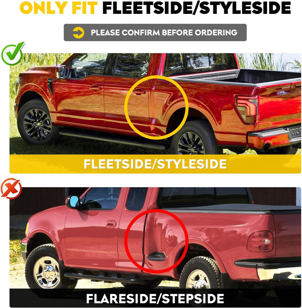 8FT Soft Roll Up Truck Bed Tonneau Cover Fits for 1999-2016 Ford F250 F350 F450 Super Duty, 8ft (96''-98.6'') Fleetside Bed, Not Fit with Roll Bar