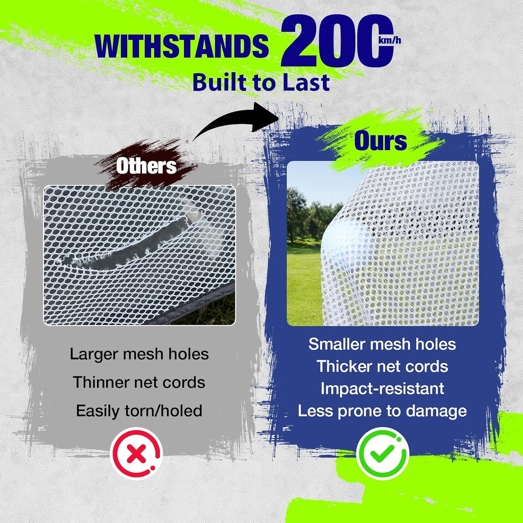 Golf Net, Pro-Grade 10x7 FT Practice Net Kit with 2-in-1 Replaceable Non-Slip Turf Mat, Golf Driving Nets for