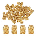 uxcell 100pcs M2.5 Threaded Inserts Brass Heat Set Insert M2.5x6mm, OD 4.5mm Knurled Insert Nuts, 3D Printing Brass Nuts Female Threaded Inserts Nuts
