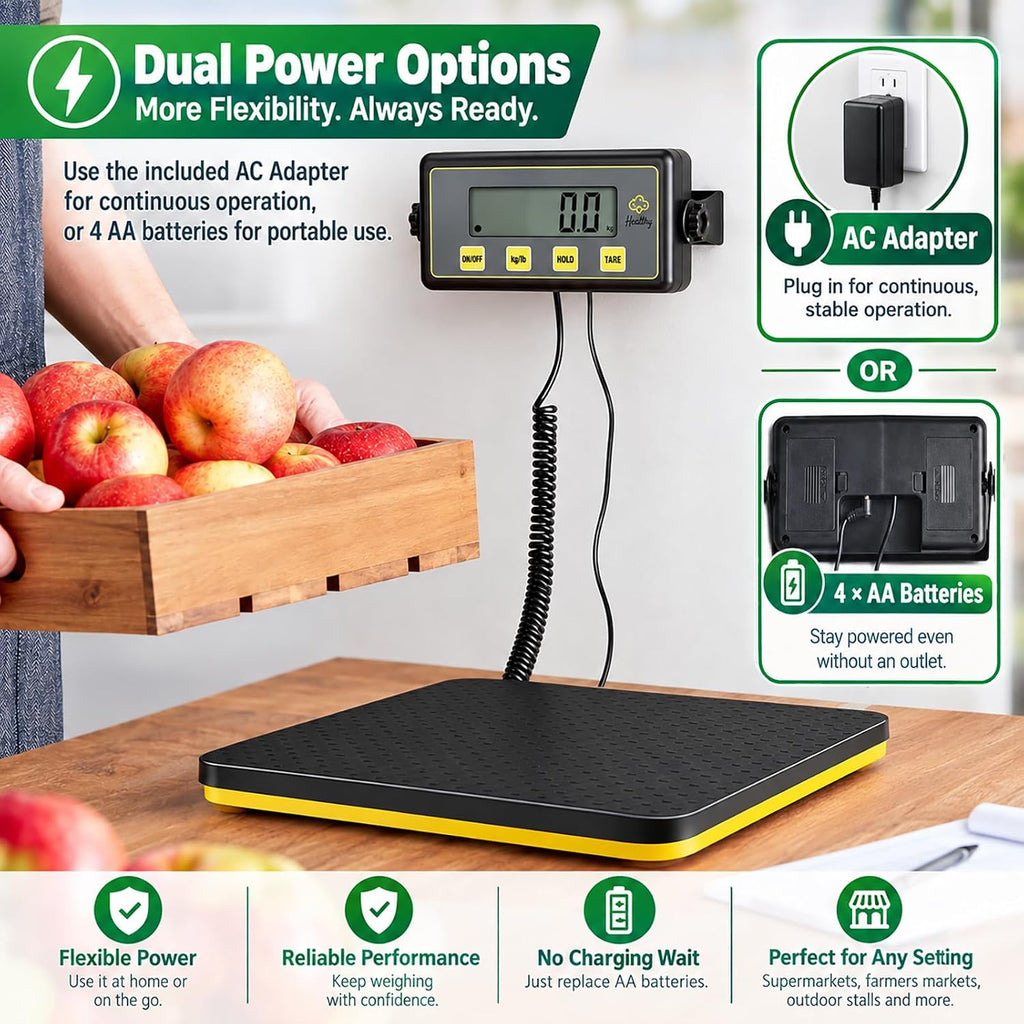 Commercial Digital Receiving Scale 150lbs, Aluminum Platform