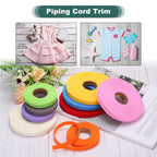 1/2 Inch Single Fold Bias Tape Polyester, White 10 Yards