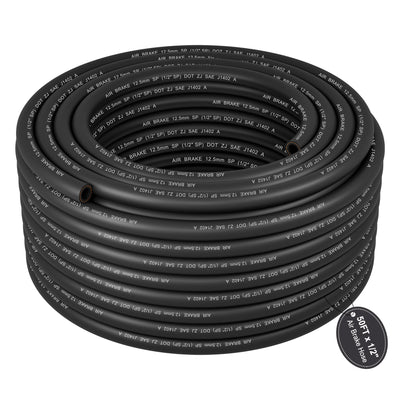 50FT 1/2"ID - 7/8” OD Air Brake Rubber Hose