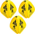 Kraken Sign Co - Pop-up Sign, Yellow 4-Sided Bilingual Trilingual English/Spanish/French Warning, Pop-up Caution Wet