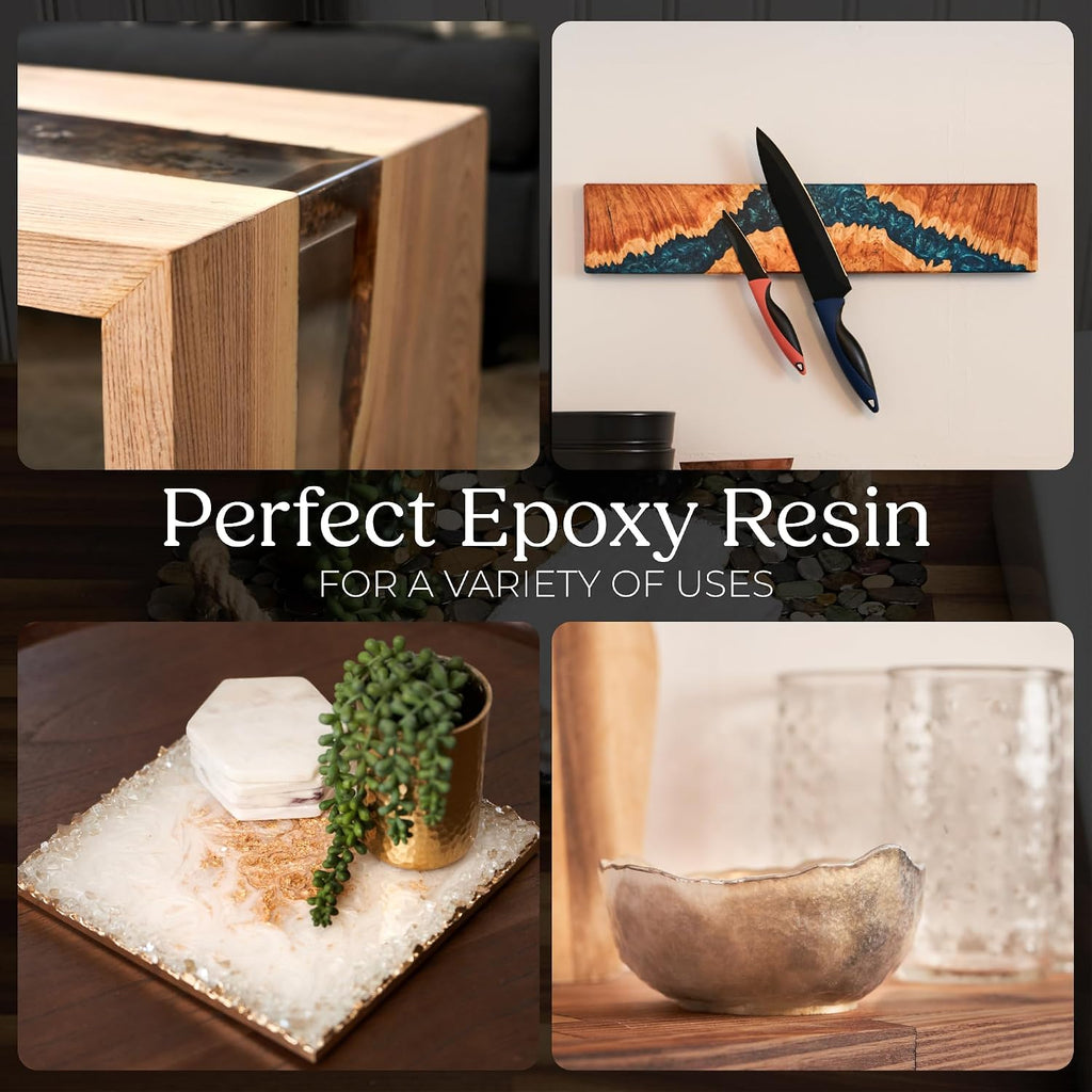 Deep Pour Epoxy Resin Kit 3 Gallon, Up to 4" Pouring Depth | Deep Pour Epoxy, Clear Casting High Gloss FInish, Food