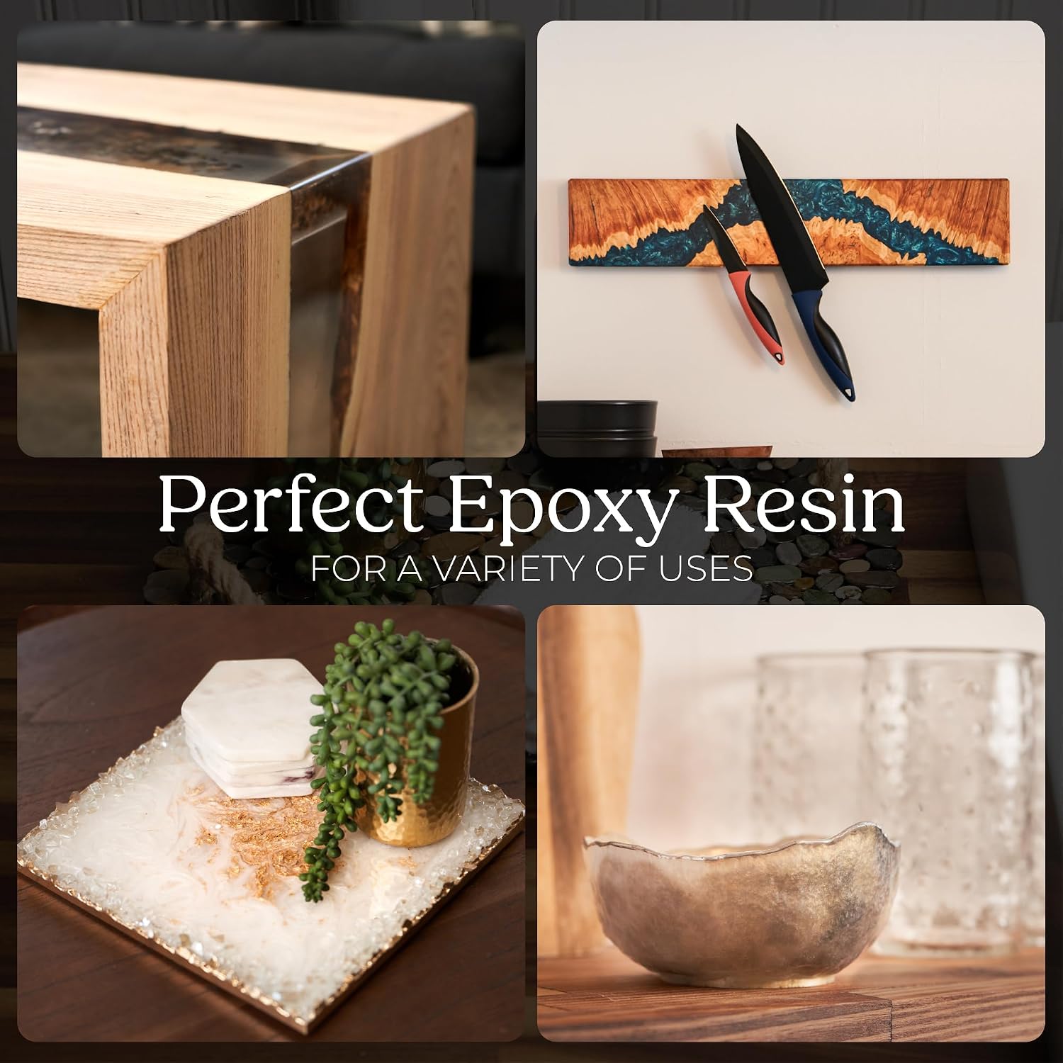 Deep Pour Epoxy Resin Kit 3 Gallon, Up to 4" Pouring Depth | Deep Pour Epoxy, Clear Casting High Gloss FInish, Food