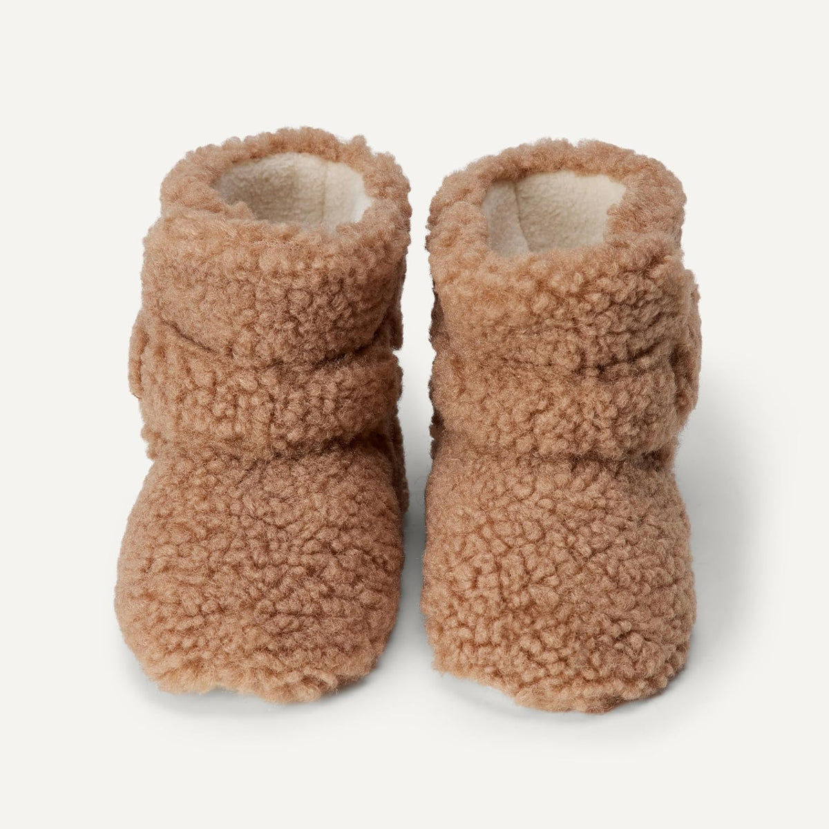 Unisex Babies' Soft Hook & Loop Booties, Infant Crib Shoes, Stay on Infant Slipper Socks with Grippers, Pack of 2