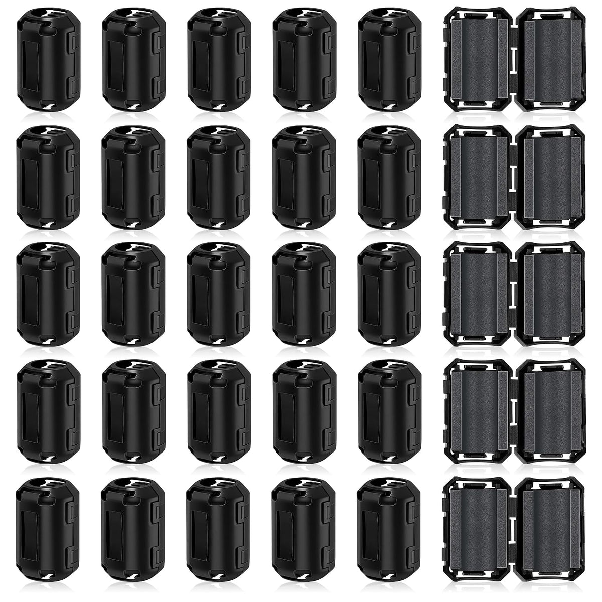 Windspeed 30P Snap on Ferrite Chokes 0.2IN/5MM RFI EMI Noise Ferrite Beads