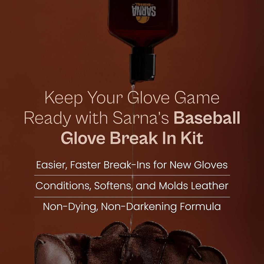 Glove Conditioner, Liquid, 8 Oz – Break in Faster, Keep Leather Maintained – Glove Conditioner for Mitts, Softball, &
