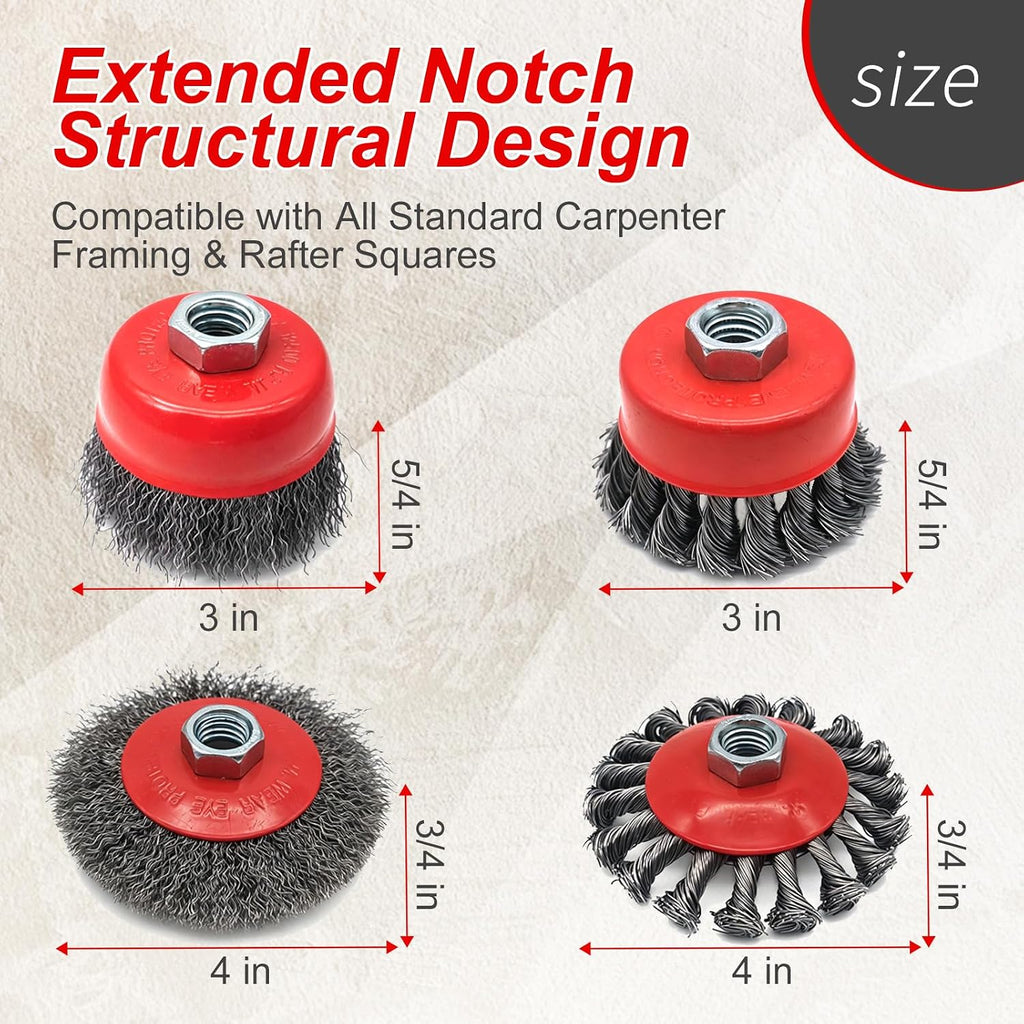 12 Pack Wire Wheel for Angle Grinder, 4-1/2" Heavy Duty - QMPRKPE