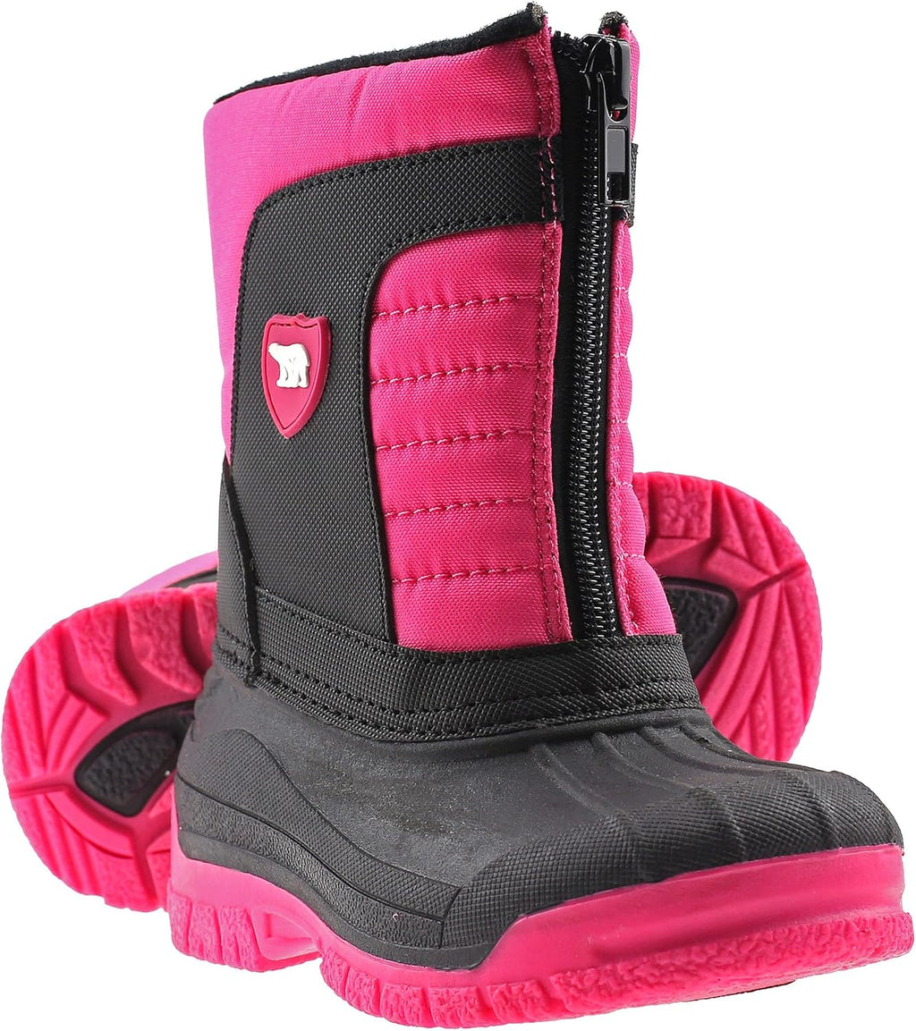 Unisex Kids Winter Boots - Warm Waterproof Insulated Comfortable Easy On/Off Kids Snow Boots for Boys and Girls