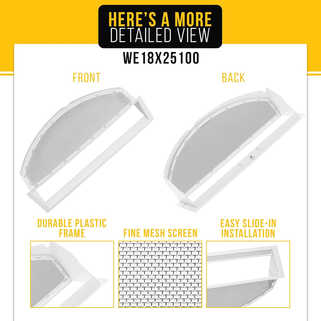 Dryer Lint Filter Screen for General Electric GE GTDP220EF4WW