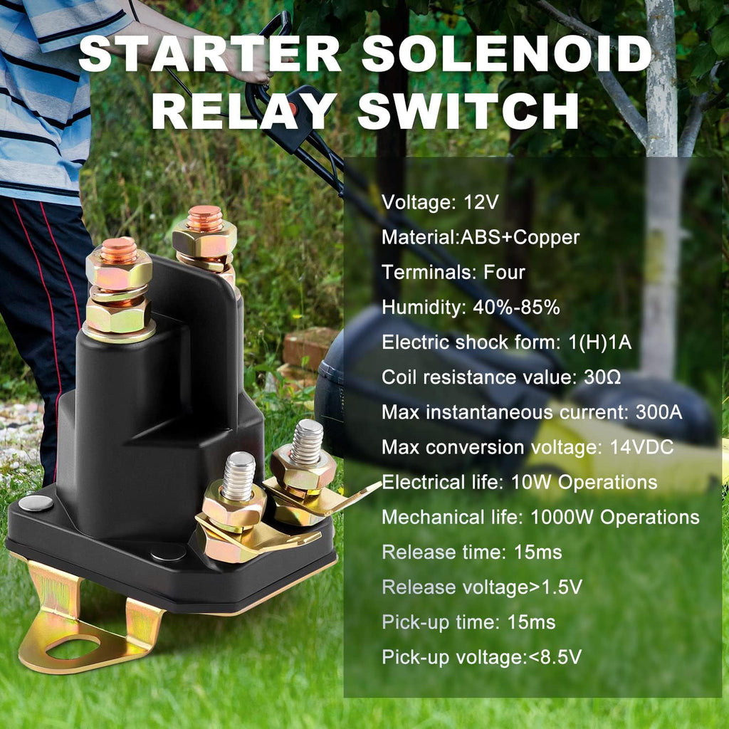 Delgada Starter Solenoid 12V 117-1197 4-Terminal for Toro Exmark Timecutter