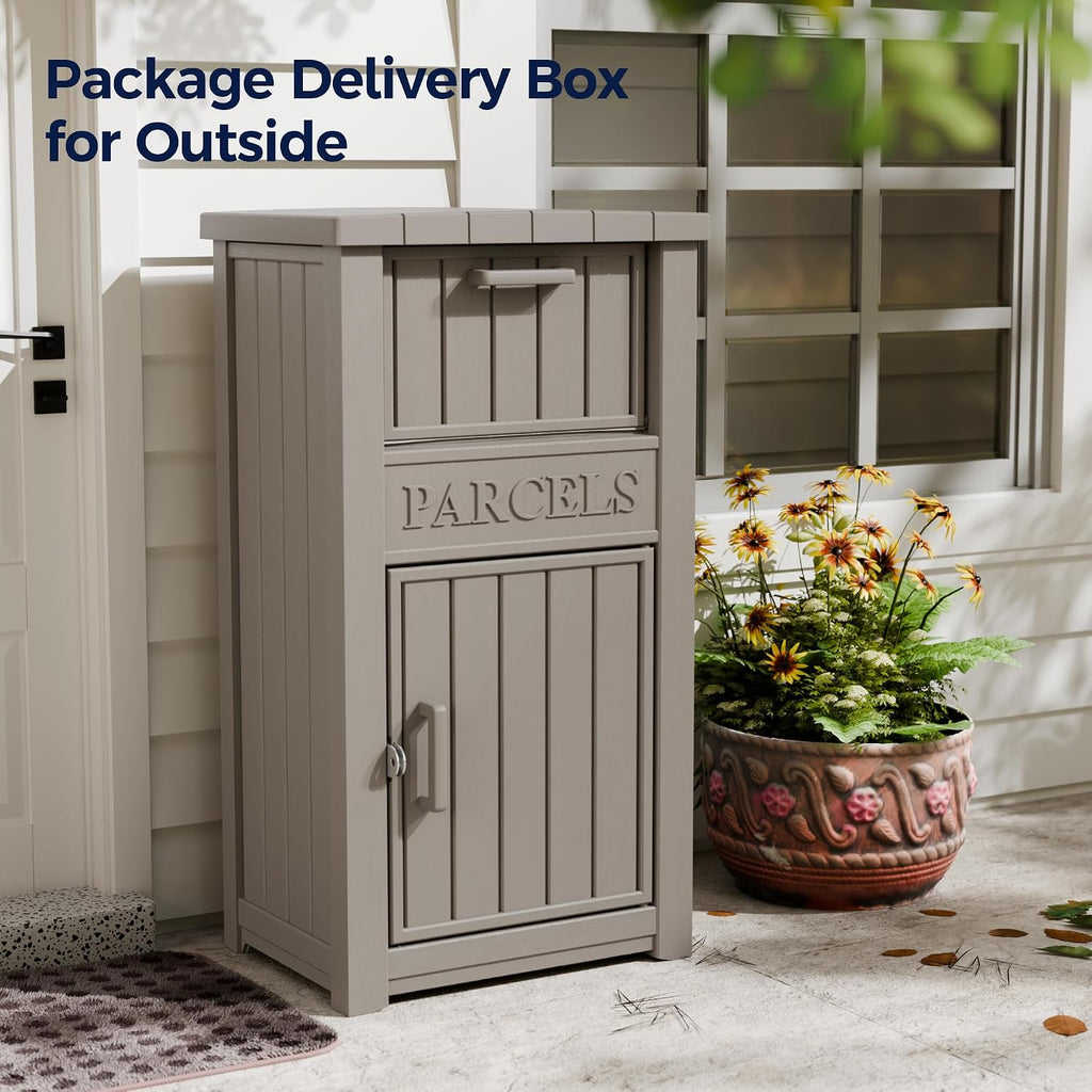 Outdoor Package Delivery Boxes, Lockable Anti-Theft Waterproof Delivery Boxes for Outdoor Use, Package Drop Box for