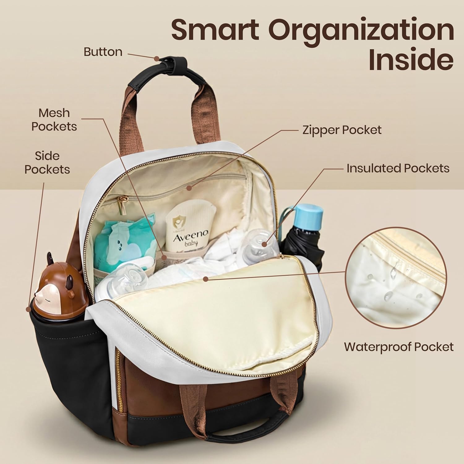 Small Diaper Bag - Baby Diaper Bag Backpack Checkered Diaper Bag with Changing Pad Baby Backpack for Travel Daycare