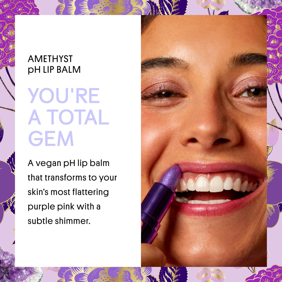 Amethyst Glimmer Balm - Hydrating Color Changing pH Lip Balm