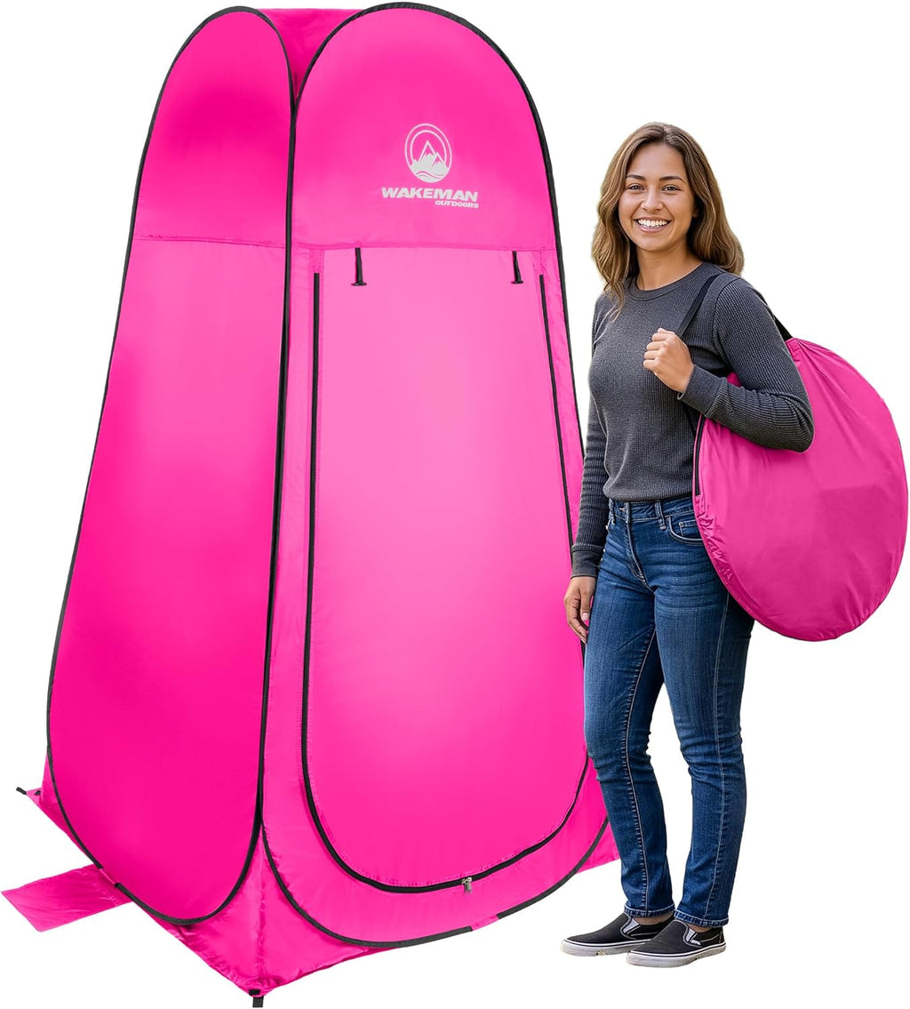 Pop Up Changing Tent, 3.3 x 3.3 x 6.2ft, Camping Shower Tent for Portable Toilet Stall or Dressing Room with Carry