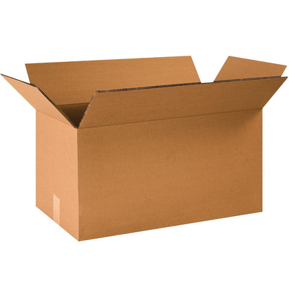 15 Pack of Heavy-Duty Double Wall Corrugated Cardboard Boxes, 24" L x 12" W x 12" H, Kraft, Shipping, Packing and Moving