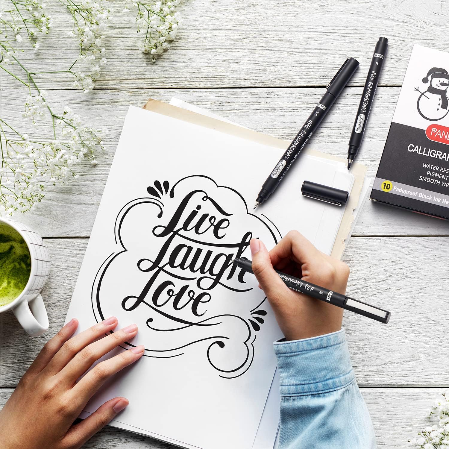 Calligraphy Pen, 10 Size Calligraphy Pens for Writing, Brush Pens Calligraphy Set for Beginners, Hand Lettering Pen