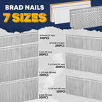 18 Gauge Brad Nails (7 Sizes 1400 PCS)