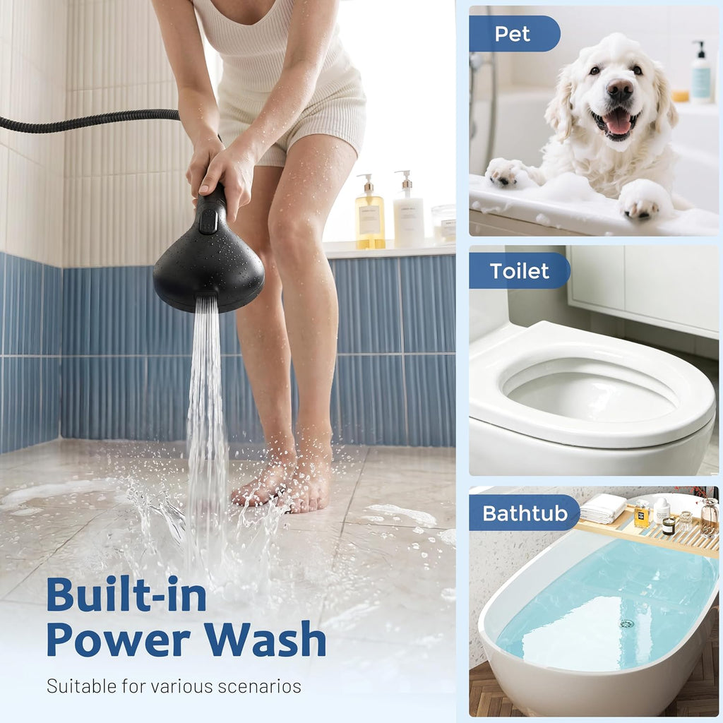 Dual Filtered Rain Shower Head Combo, High Pressure Handheld Shower Head with Adjustable Bar - Rainfall Shower Head