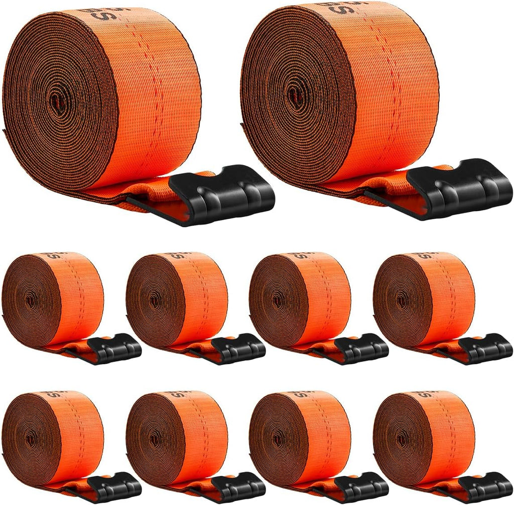 Truck Straps, 4" x30' Heavy Duty Tie Down w/Flat Hooks 18,000lbs Break Strength, WLL# 6000lbs, Cargo Straps tie Down