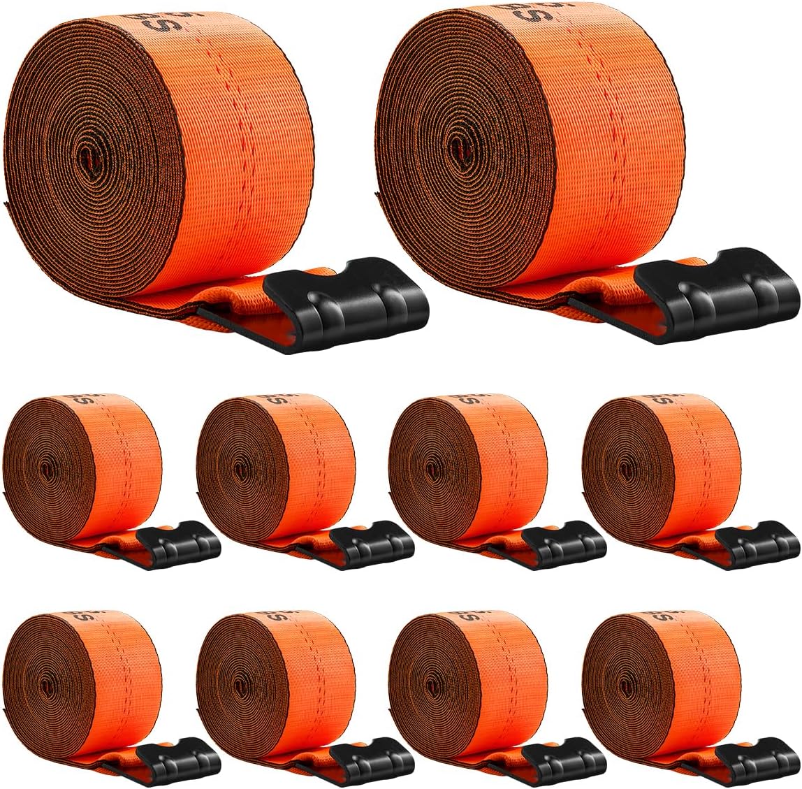 Truck Straps, 4" x30' Heavy Duty Tie Down w/Flat Hooks 18,000lbs Break Strength, WLL# 6000lbs, Cargo Straps tie Down